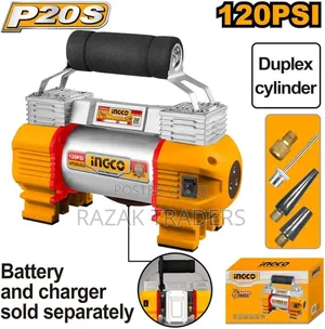 Ingco 20v Cordless Auto Air Compressor – 120 Psi / 8.27 Bar, 45l/Min