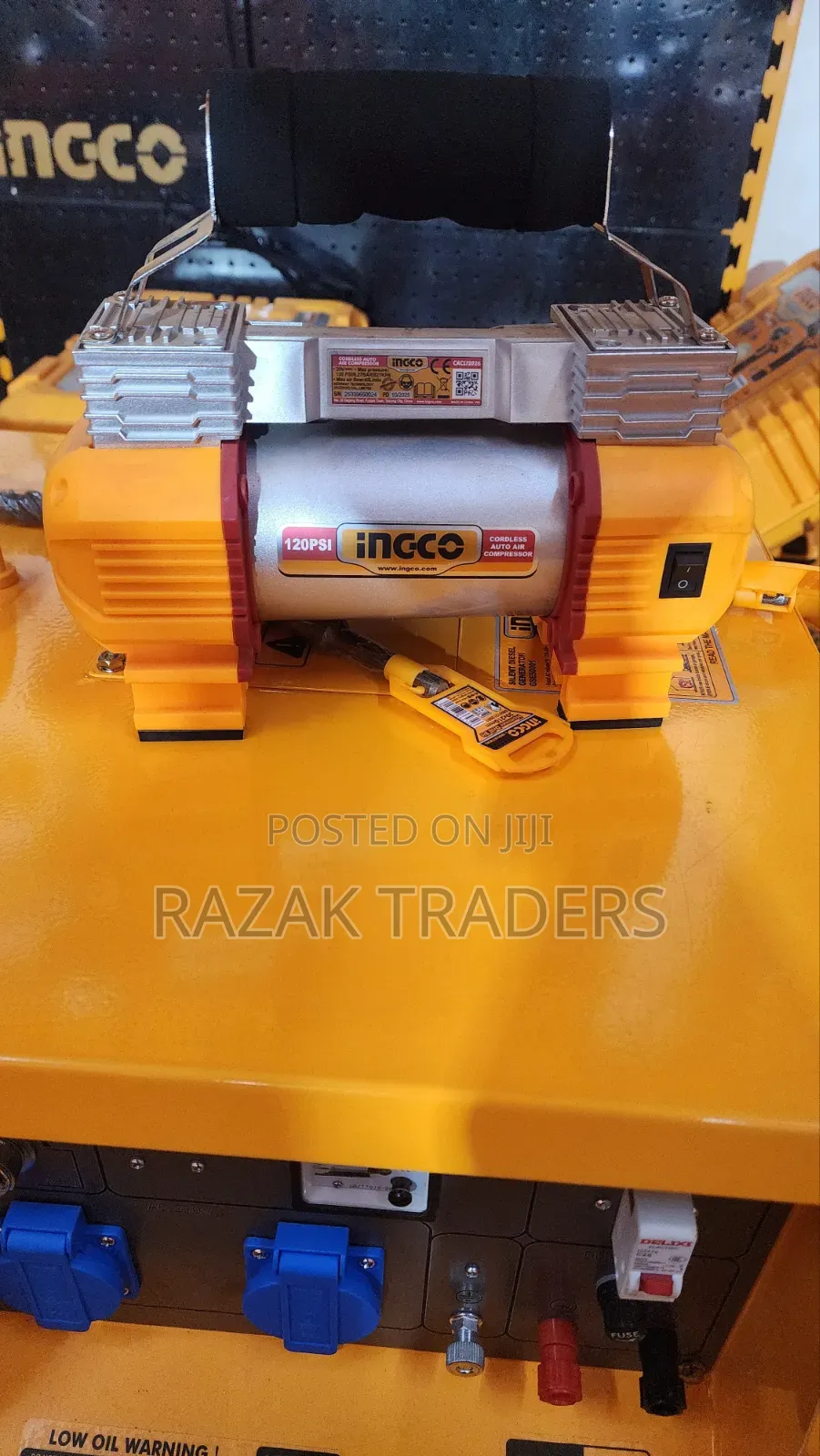 Ingco 20v Cordless Auto Air Compressor – 120 Psi / 8.27 Bar, 45l/Min