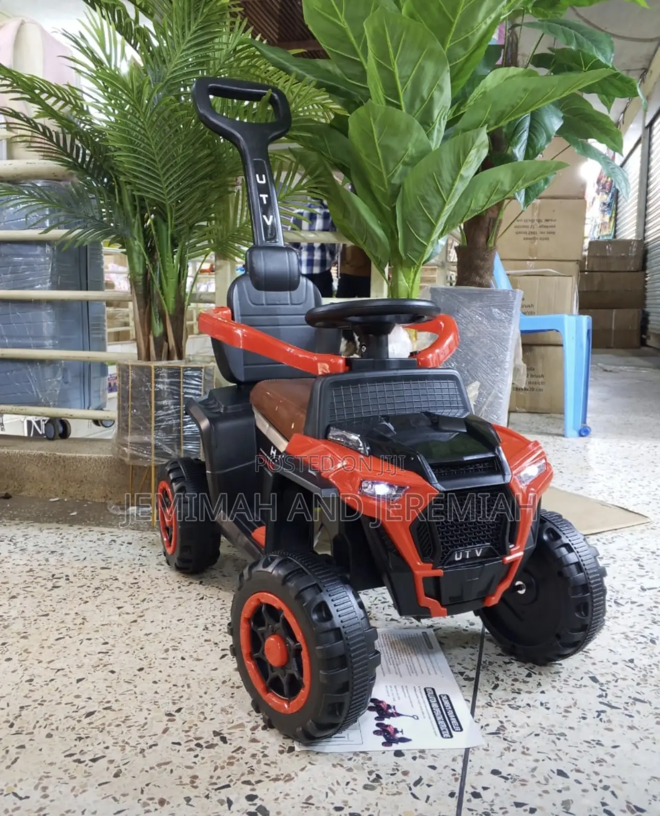 Rechargeable Kids Push Quad Bike