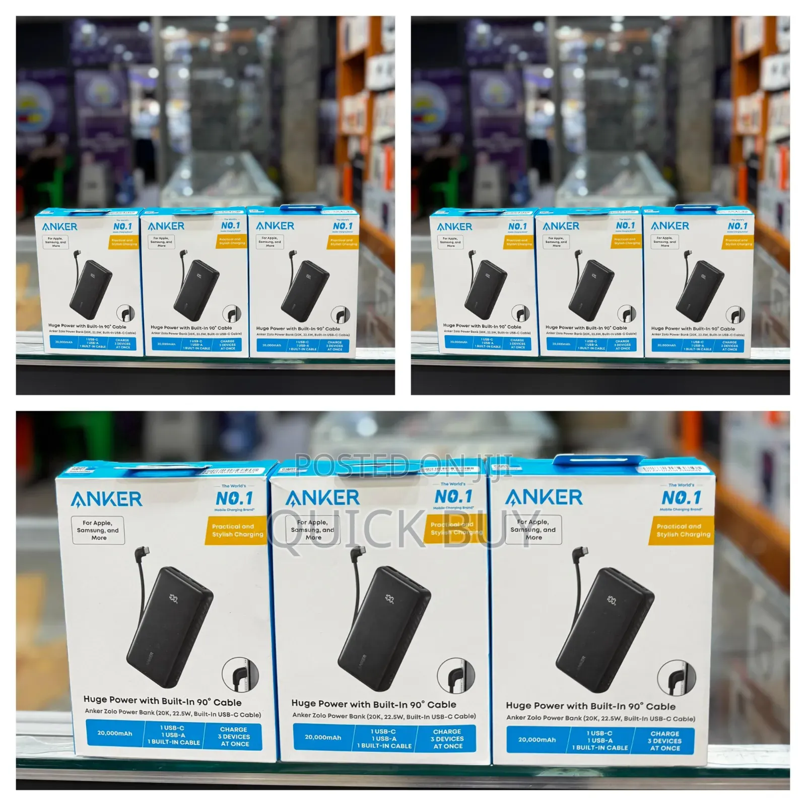 Anker Zolo 20,000mah Huge Power With Built in Usb-C Cable