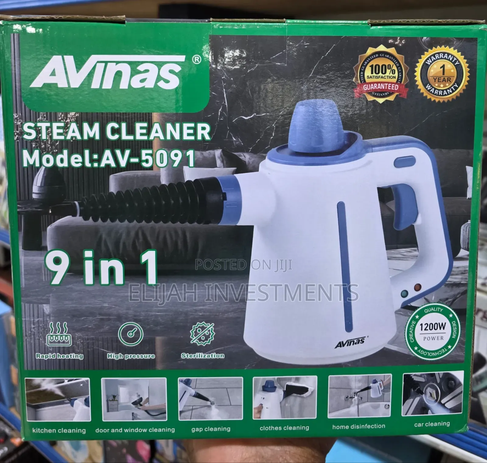 Avinas Av-5091 Is a 9-in-1 Handheld Steam Cleaner
