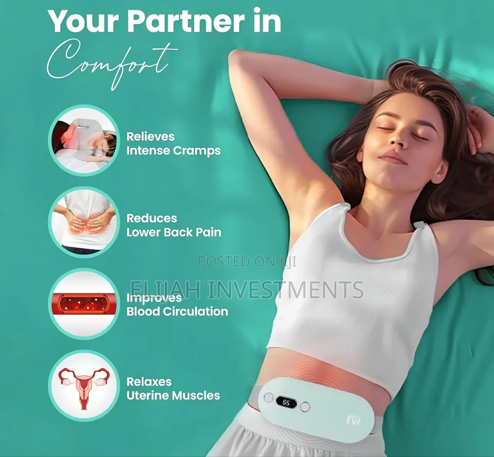 Portable Menstrual Heating and Massage Belt