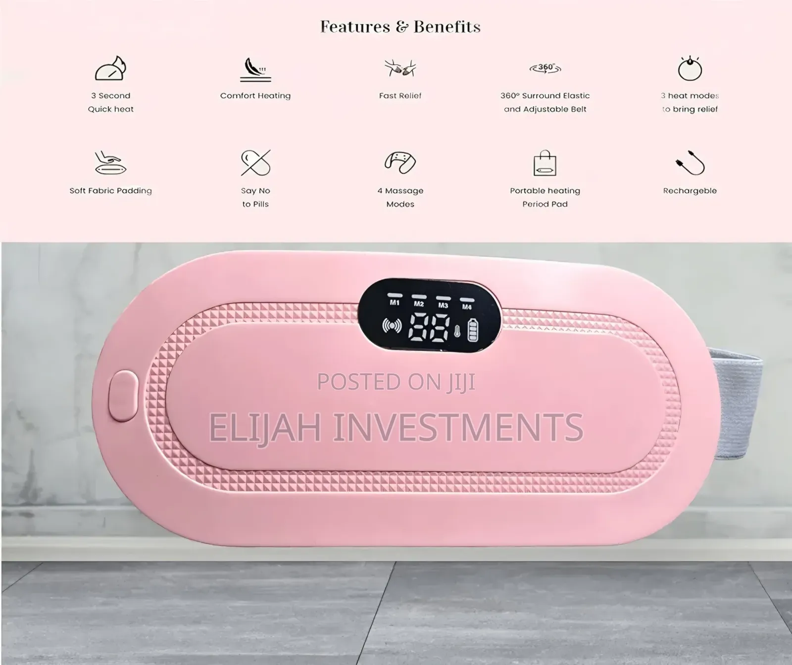 Portable Menstrual Heating and Massage Belt