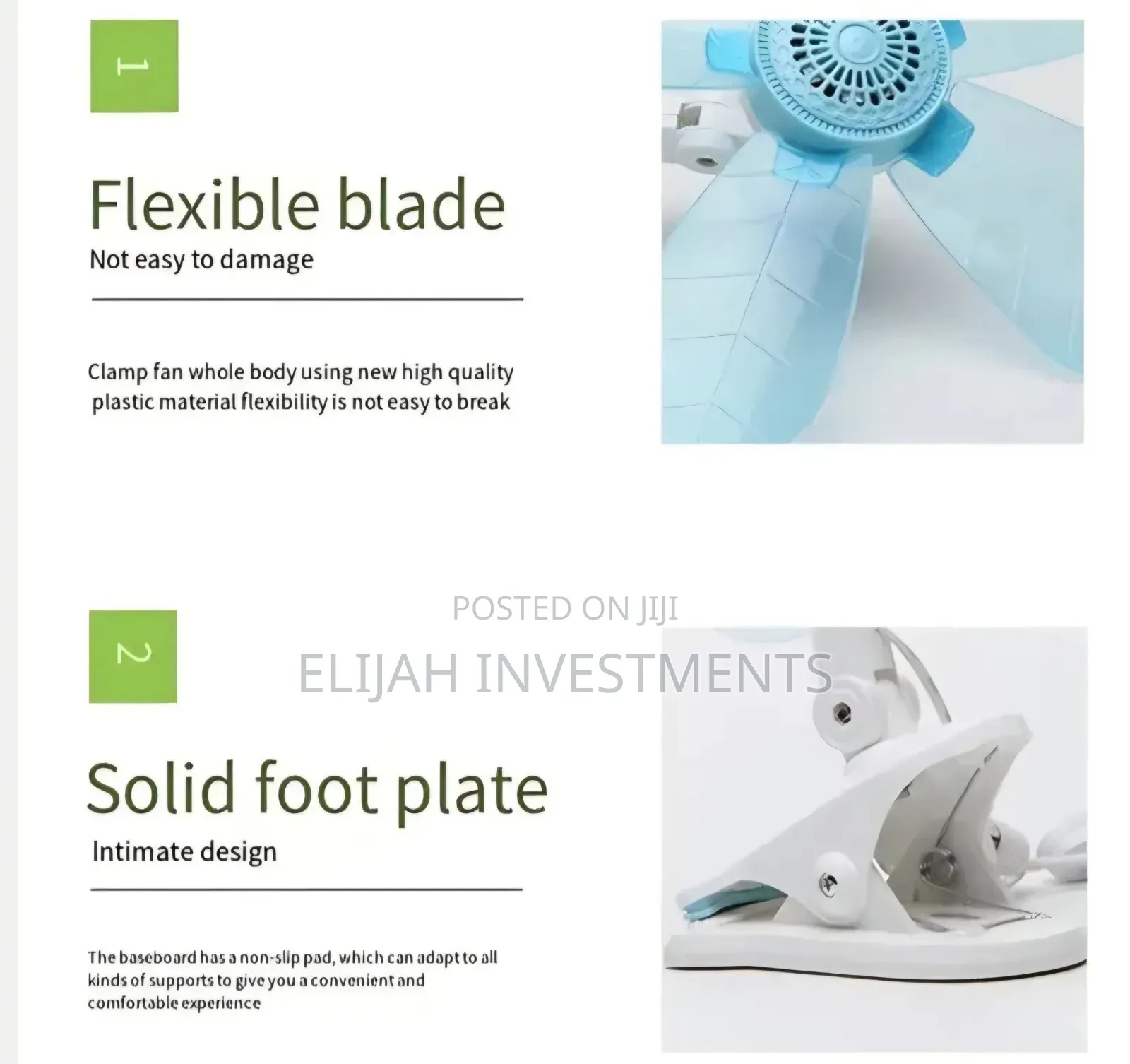 Portable 5 Leaves Home Electric Clip Fan