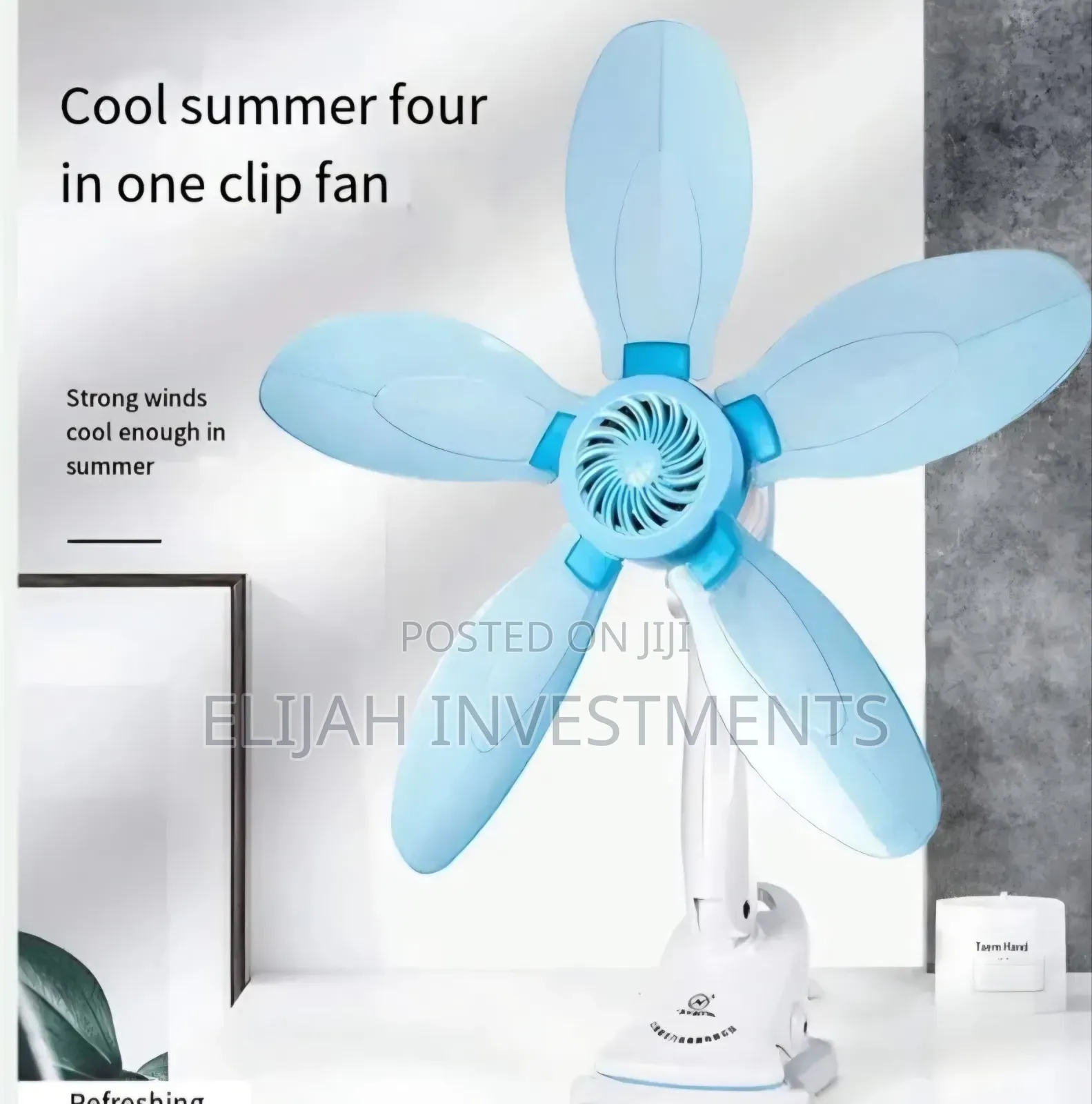 Portable 5 Leaves Home Electric Clip Fan