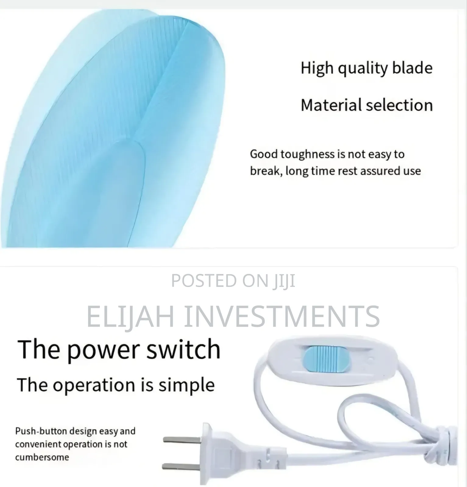 Portable 5 Leaves Home Electric Clip Fan