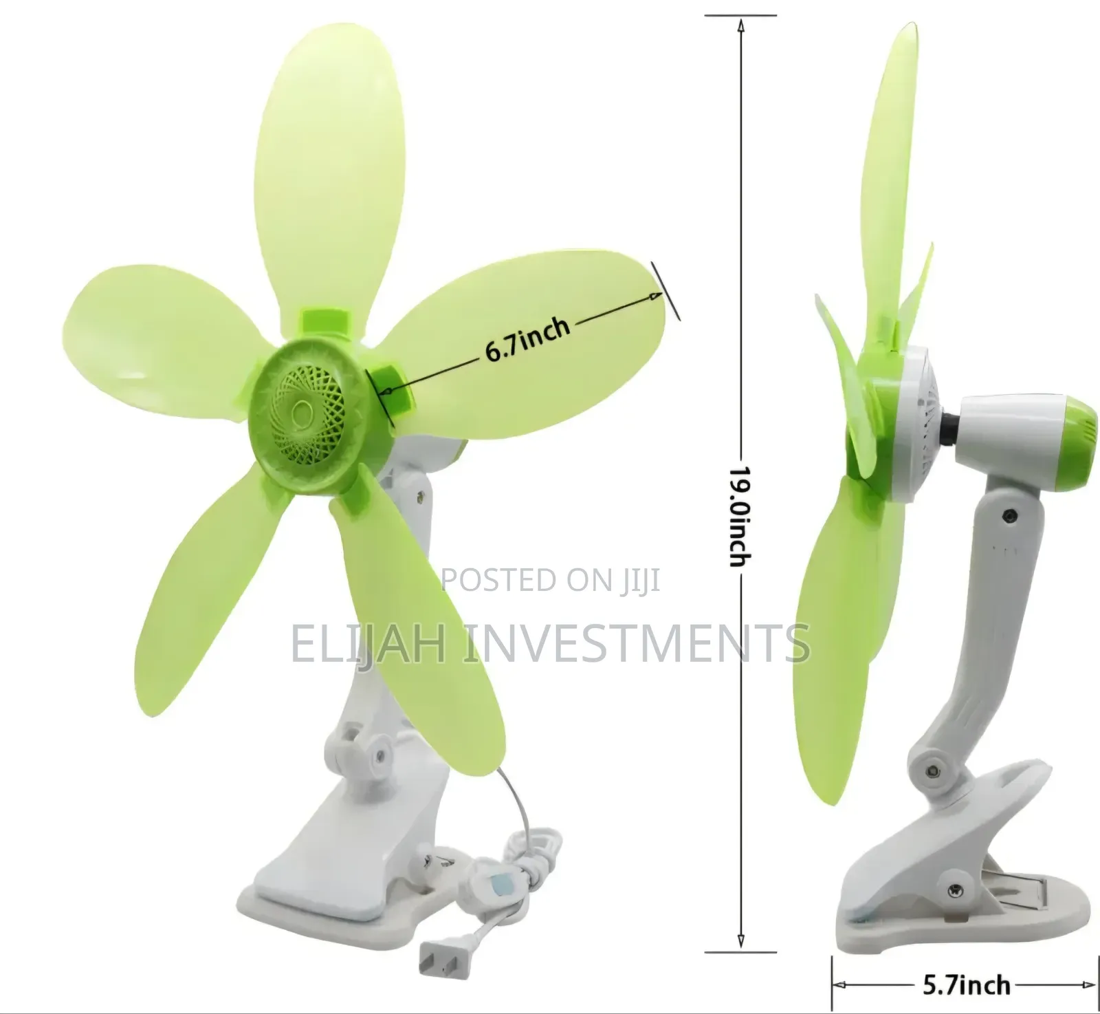 Portable 5 Leaves Home Electric Clip Fan