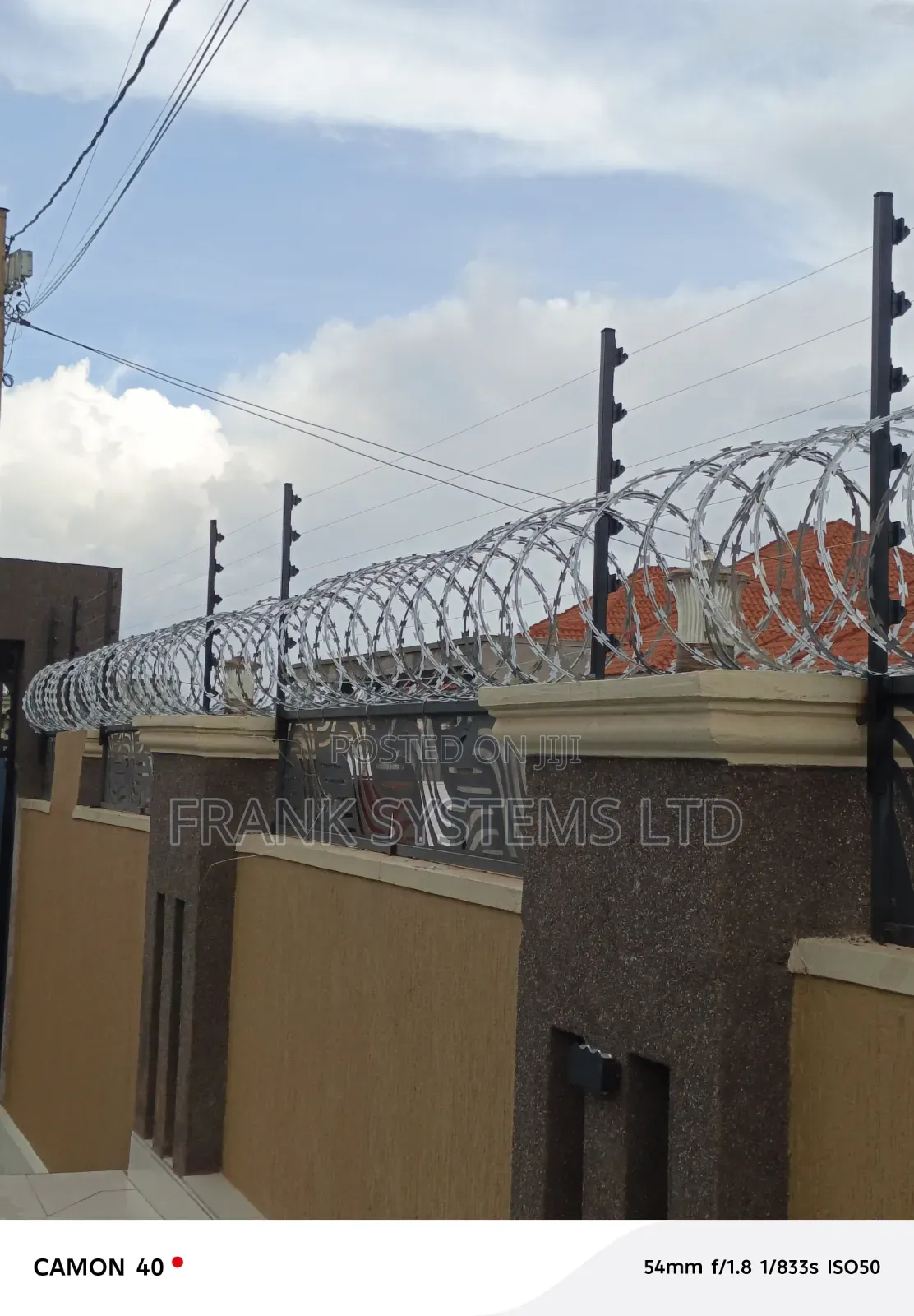 Electric Fence Installation With Surveillance Cameras