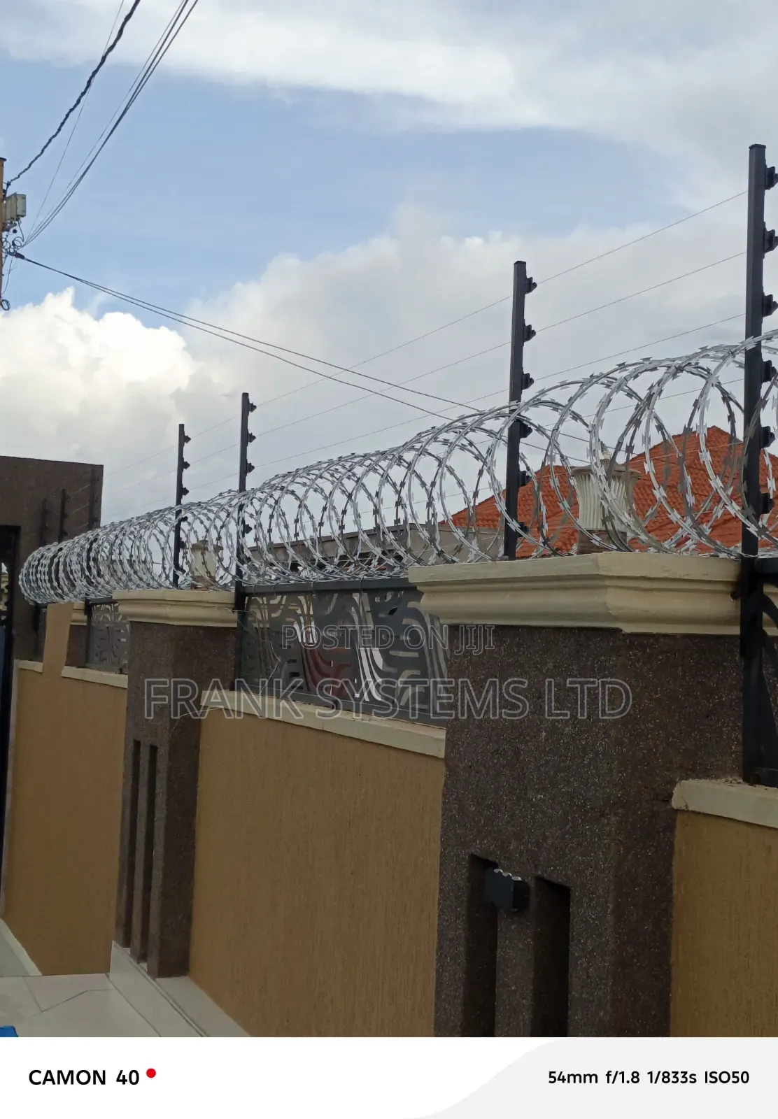 Electric Fence Installation With Surveillance Cameras