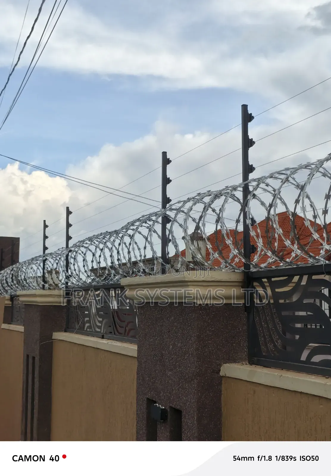 Electric Fence Installation With Surveillance Cameras