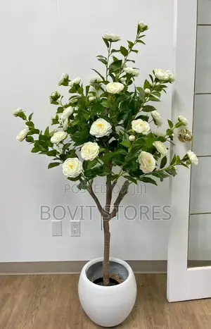 Large Artificial Flower Plant With Its Own Pot