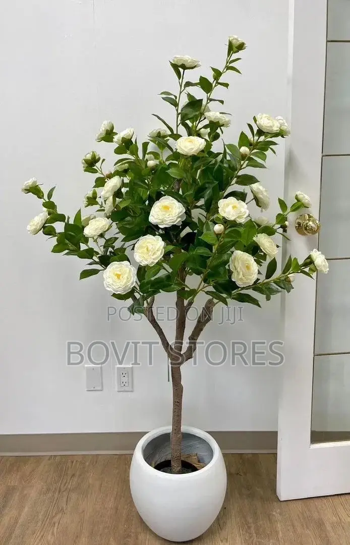 Large Artificial Flower Plant With Its Own Pot