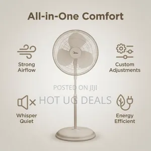 Midea 16 Inch Floor Stand Fan Fs40-19m-White