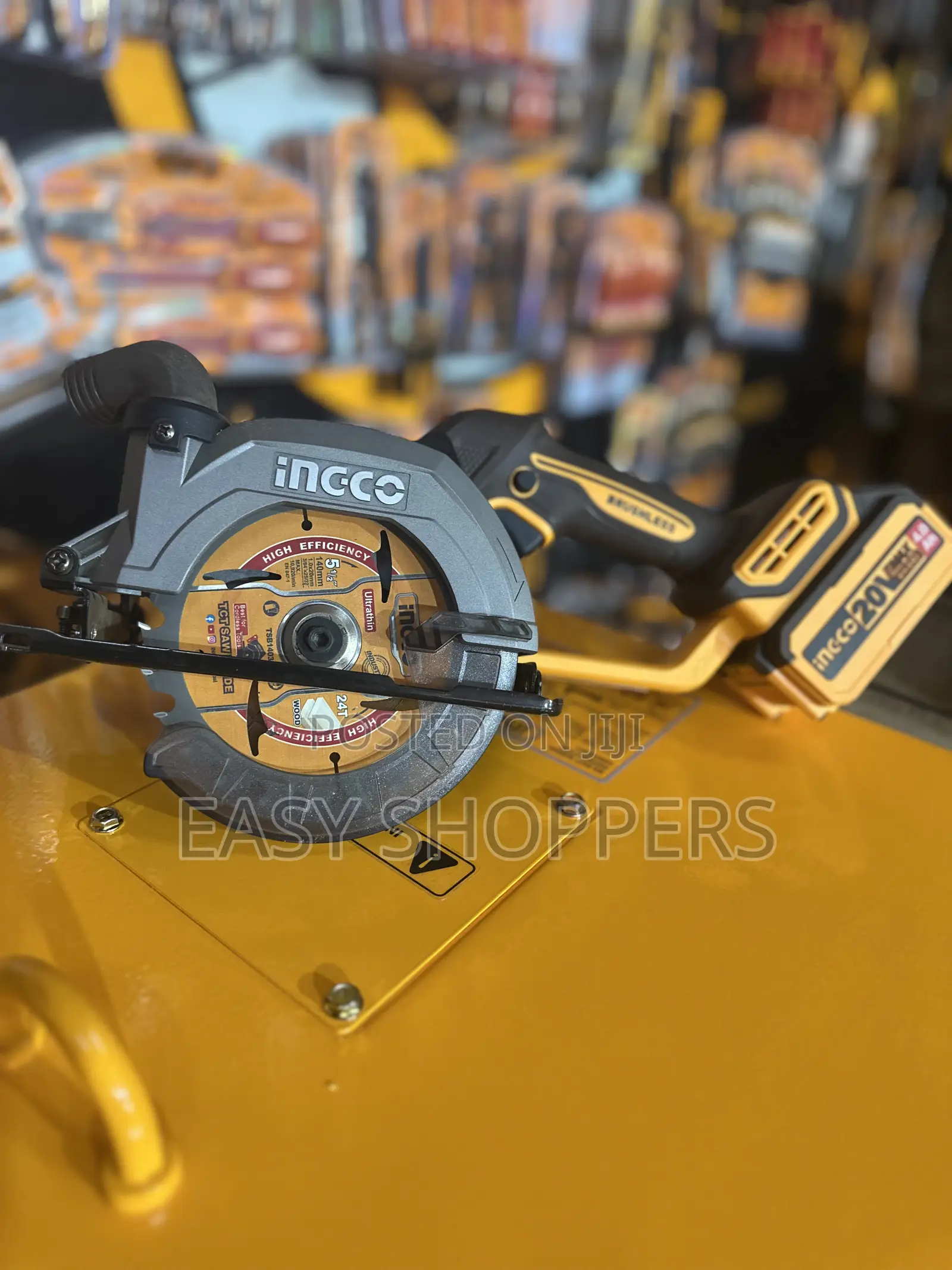 Ingco 20v Cordless Brushless Circular Saw 185mm Blade 4amps Battery