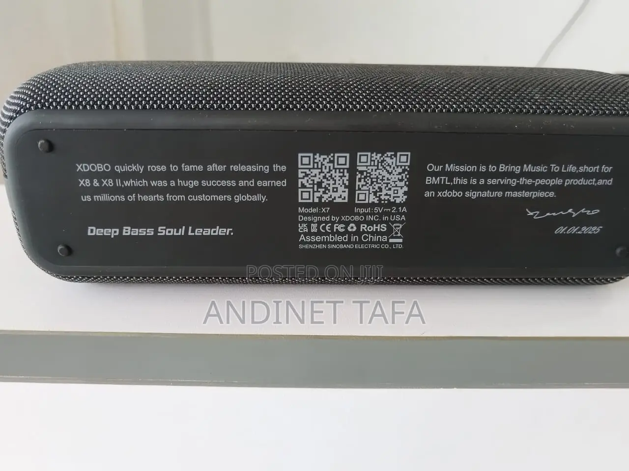 Xdobo X7 Portable Wireless Speaker With Bt 5.0 Technology Ipx5