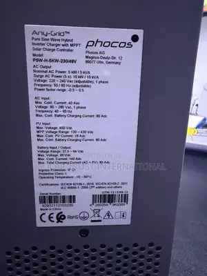 5kva Hybrid Inverter Phocos German