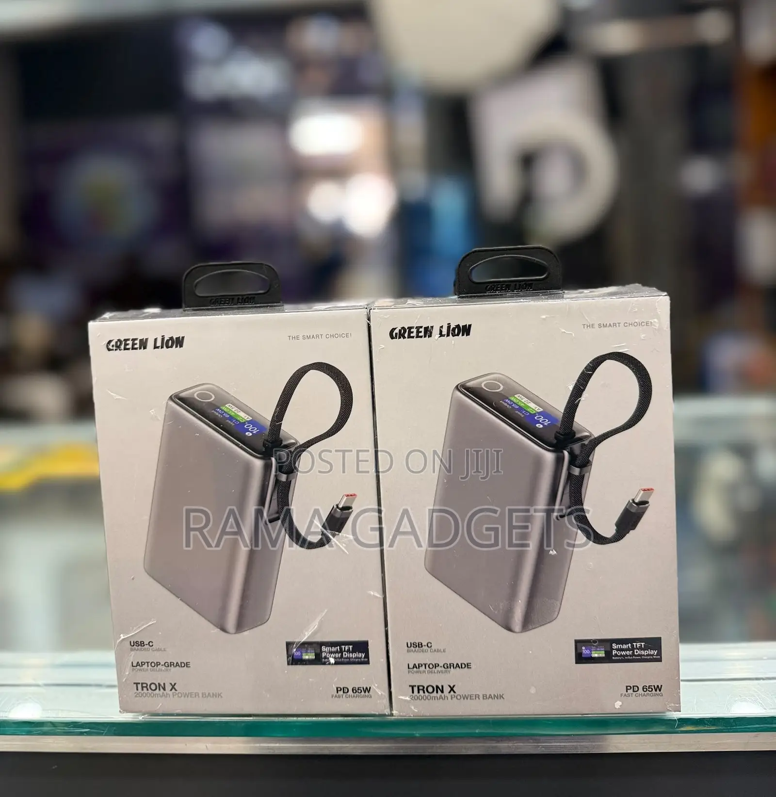Green Lion Tron X 20000mah Power Bank Featuring a 65w Fast-Charging