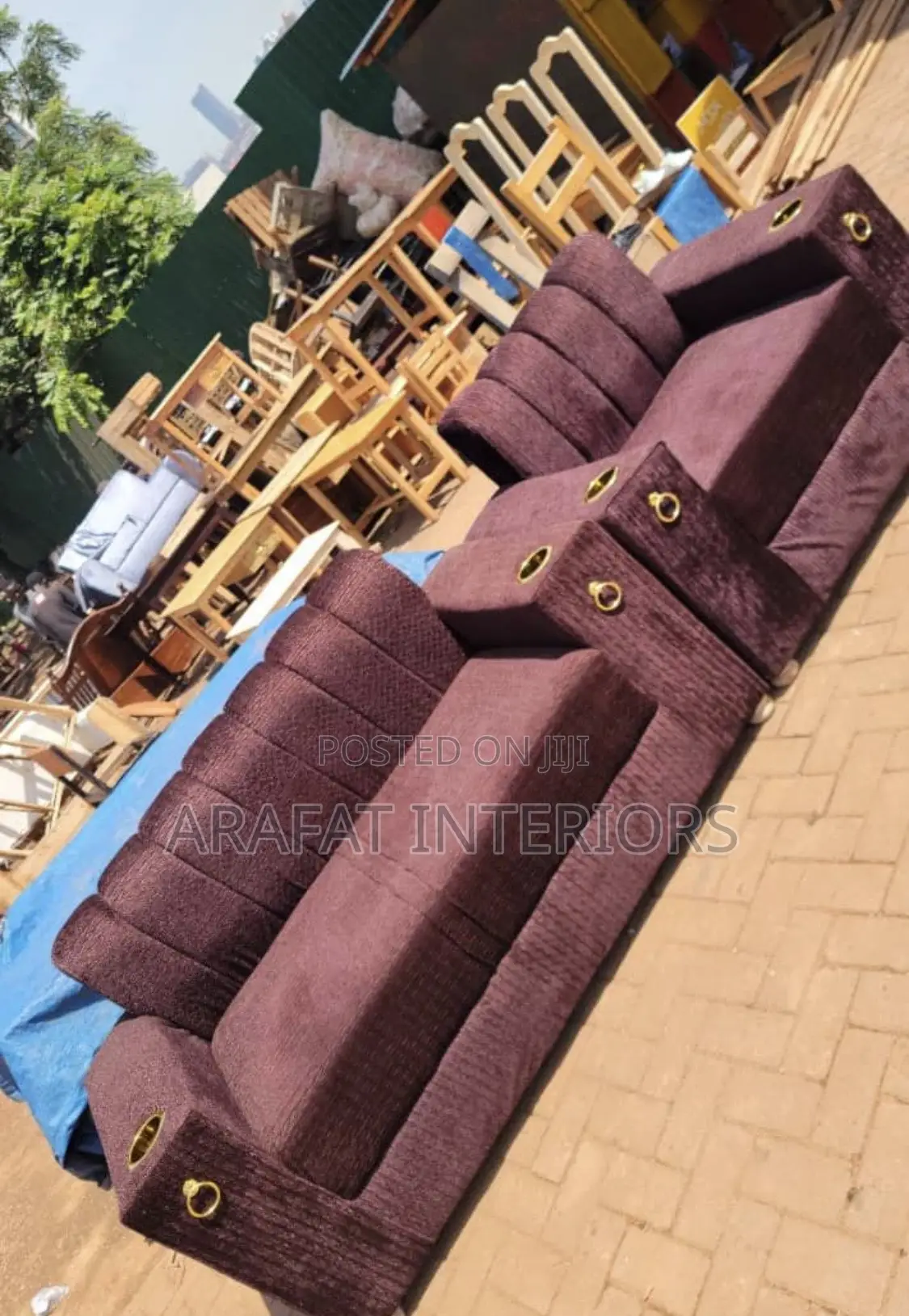 Stunning Large Burgundy/Maroon Sectional Sofa
