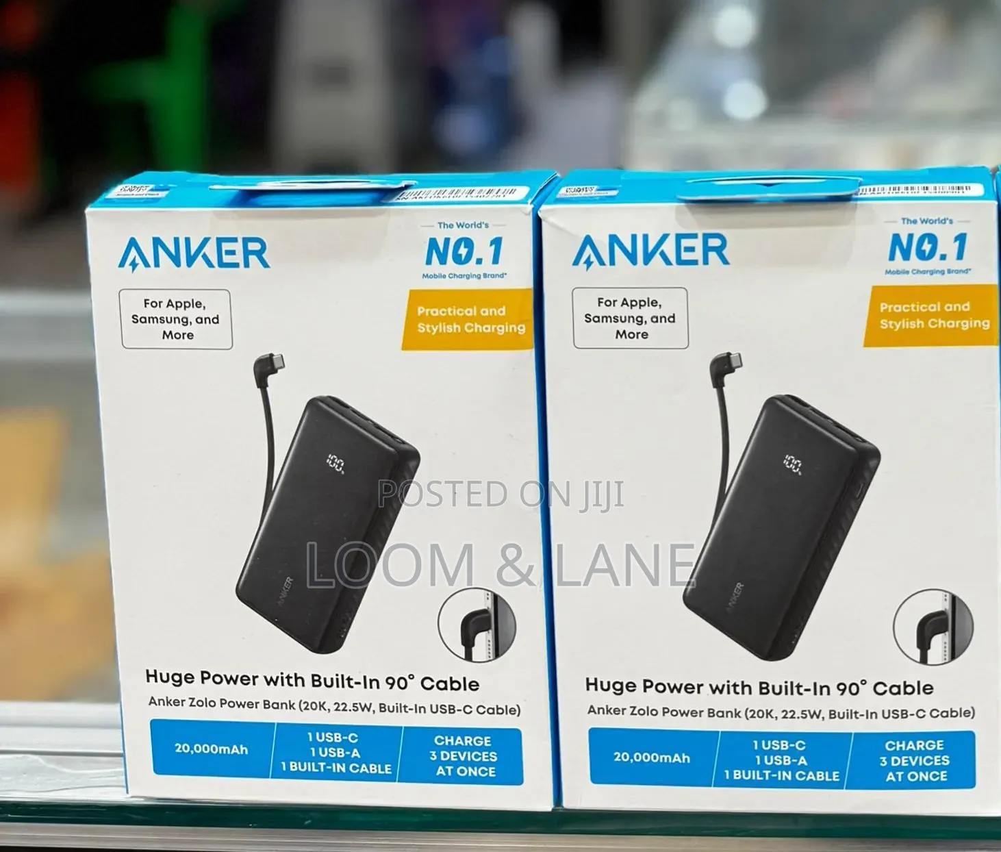 Anker Zolo 20,000mah Huge Power With Built in Usb-C Cable