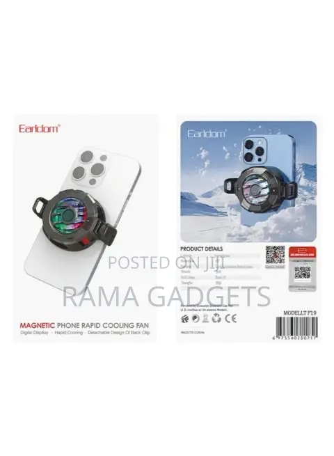 Earldom F19 Magnetic Phone Rapid Cooling Fan