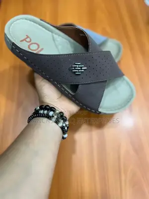 Black Slide Sandal.