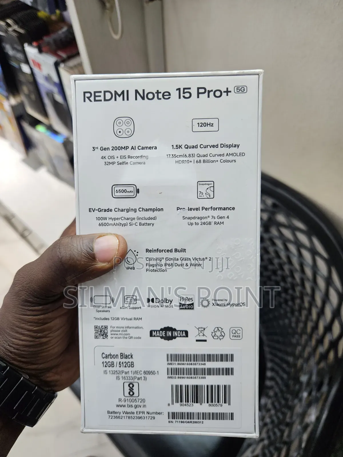 New Xiaomi Redmi Note 15 Pro+ 512 GB Black