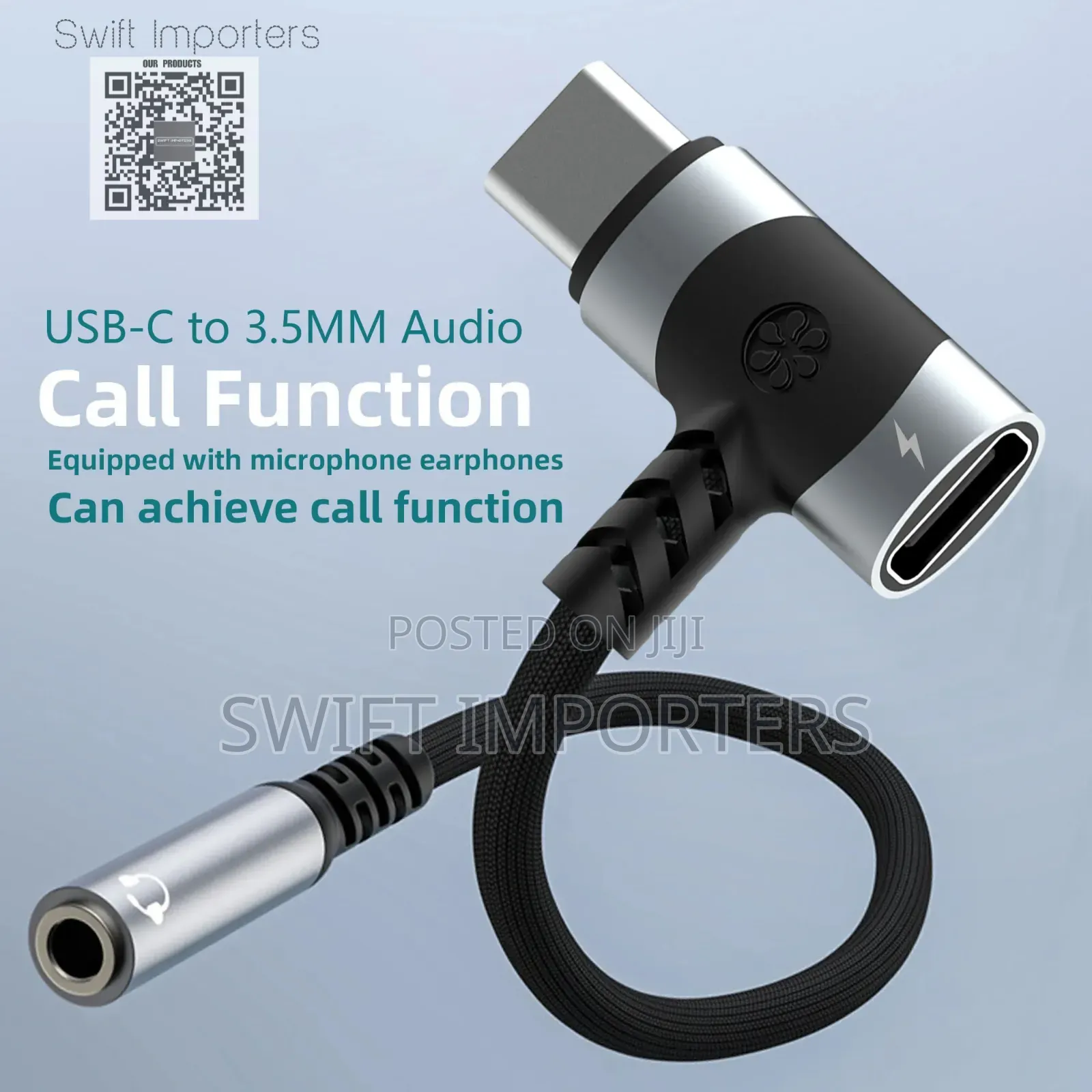 2 In 1 Type C To 3.5mm Audio Jack Earphone Pin Type C Adapter Dac