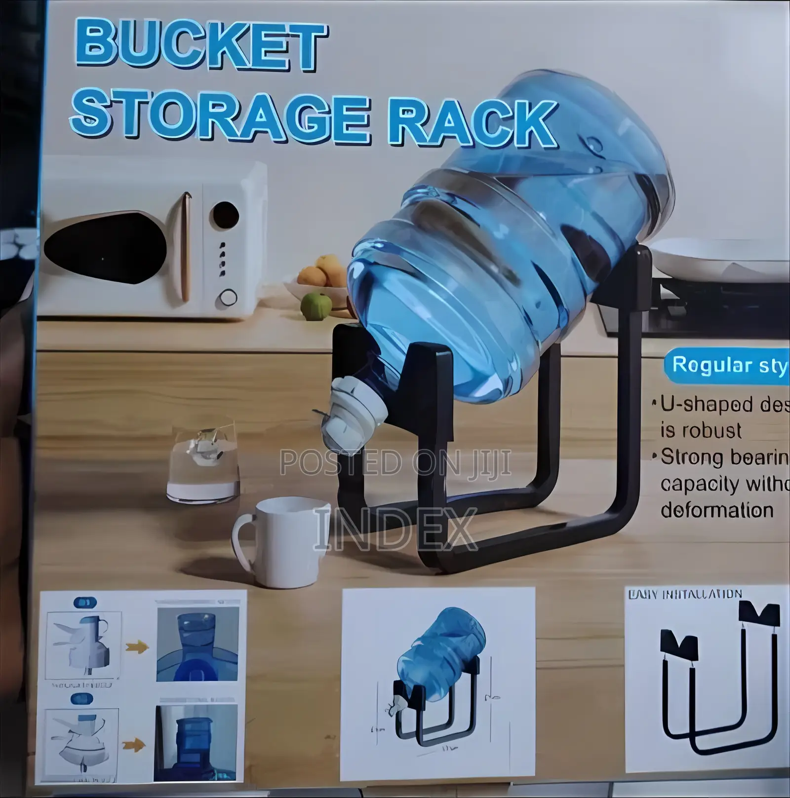 Manual Bottle Water Dispenser Stand With Tap Bucket Storage Rack
