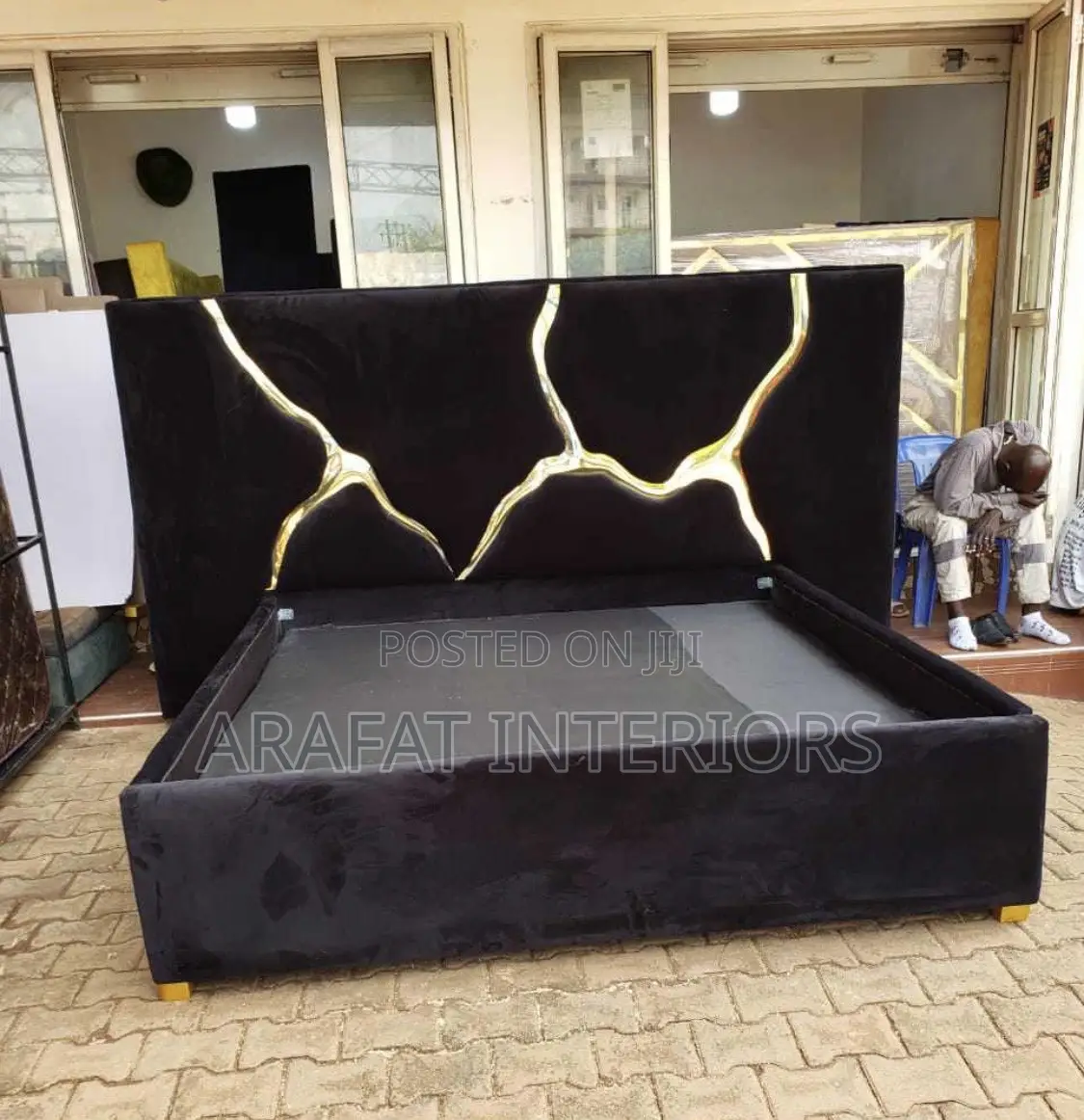 Stunning Luxury Black Velvet Bed