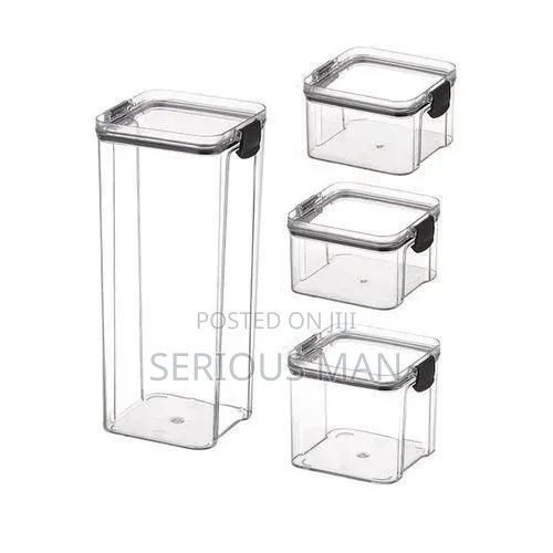 6-Piece Airtight Stackable Food Storage Container Set - Transparent