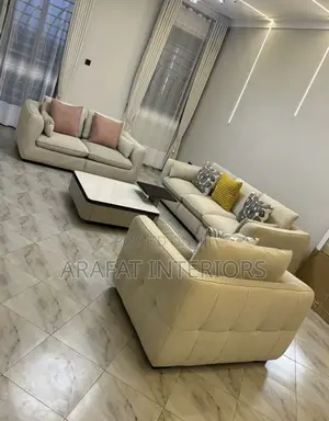 Soft Neutrals, Statement Lighting Sofa