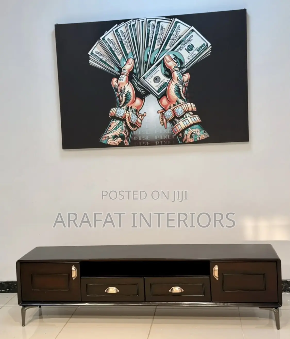 Modern Black Tv Console / Media Stand
