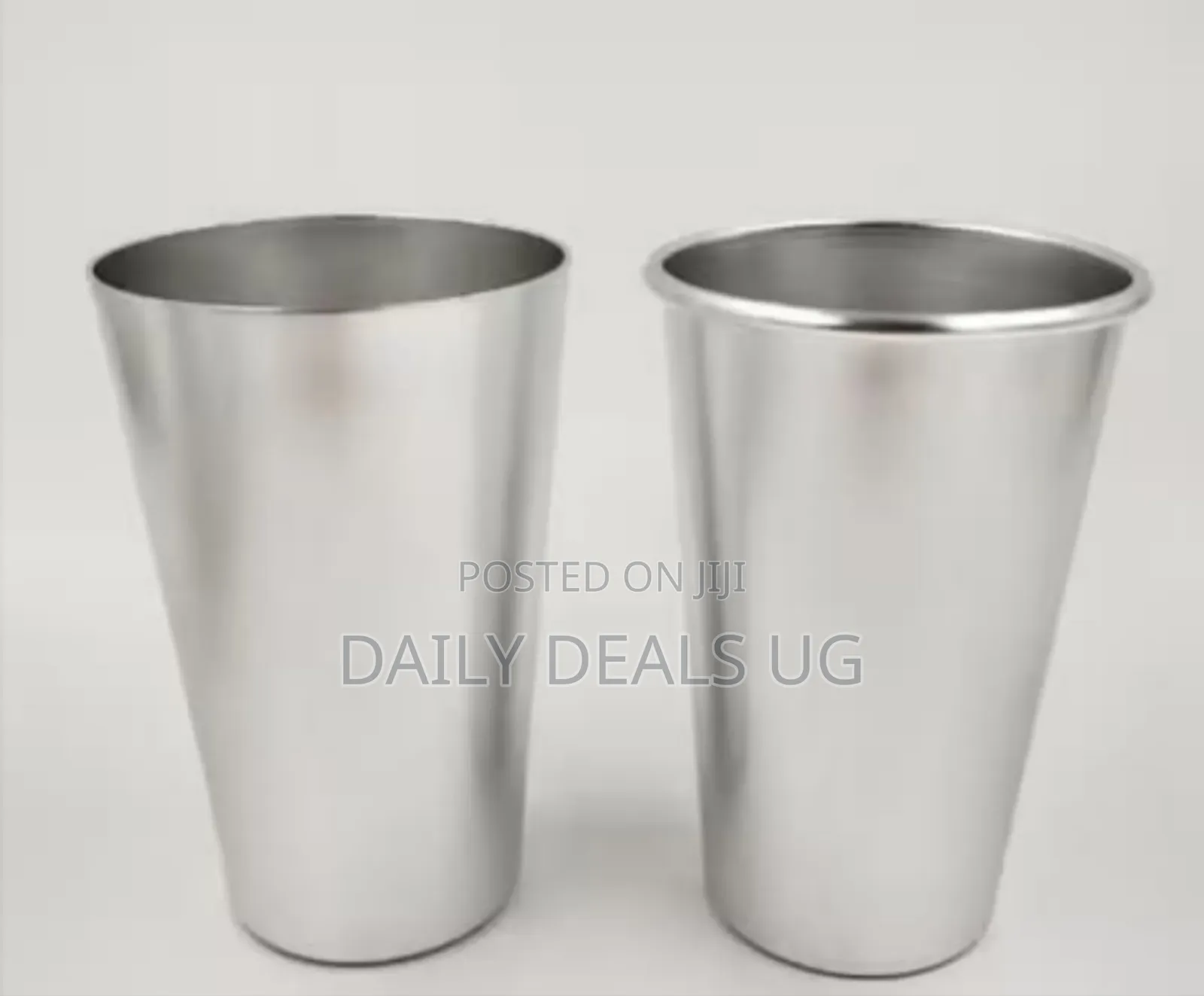 12 Pack 400mls Stainless Steel Pint Cups Water Glass