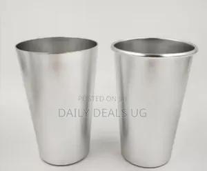 12 Pack 400mls Stainless Steel Pint Cups Water Glass