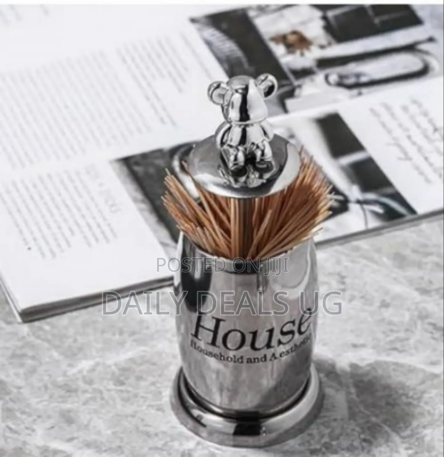 Stainless Steel Toothpick Holder Dispenser.