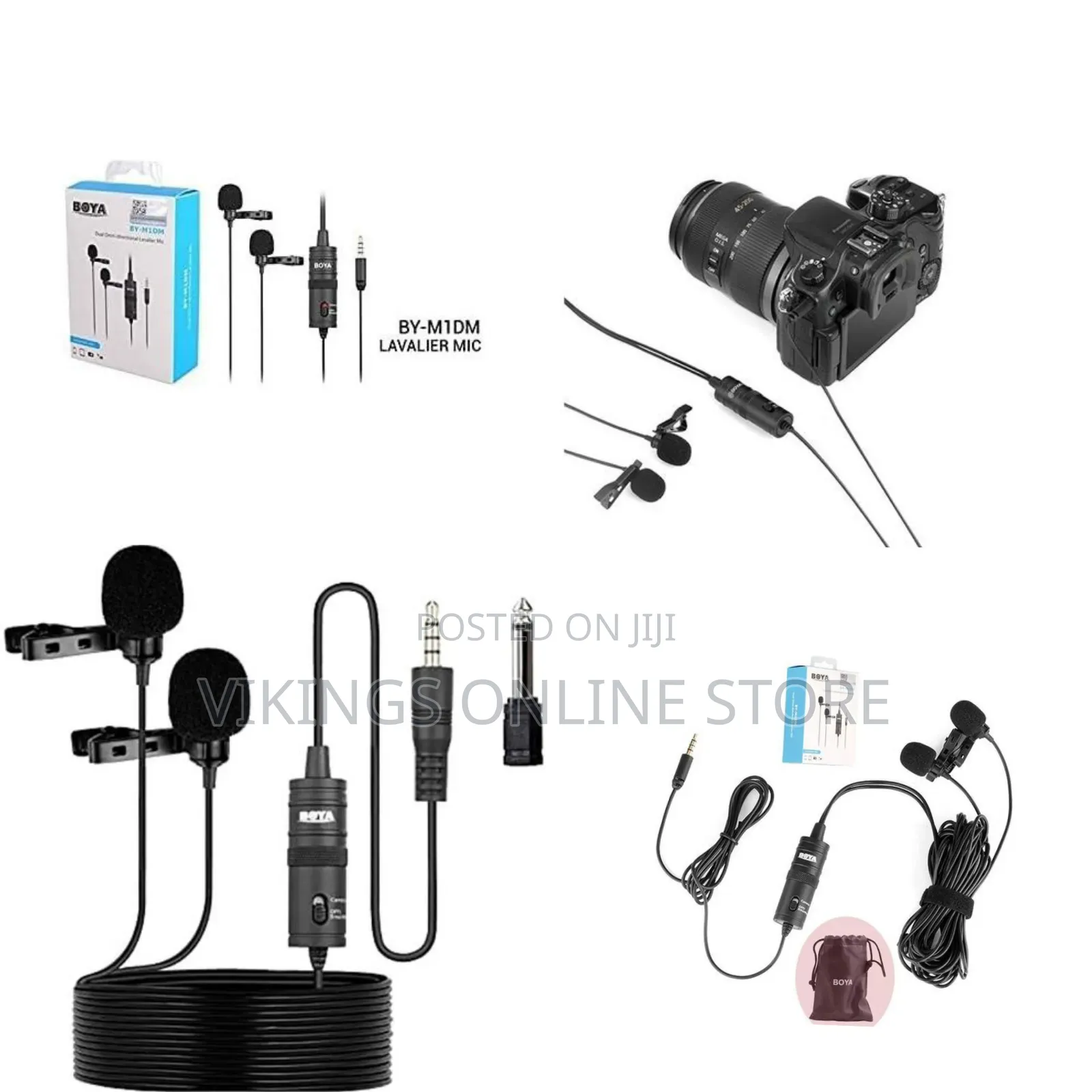Boya by-M1dm Plastic Microphone Dual Omni Directional Lavalier Mic