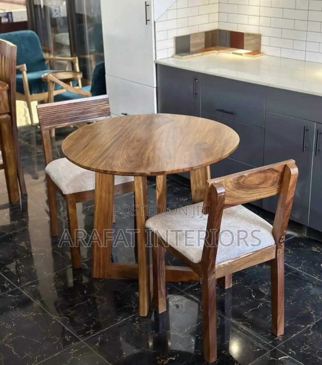 Beautiful Solid Wood Round Dining Set