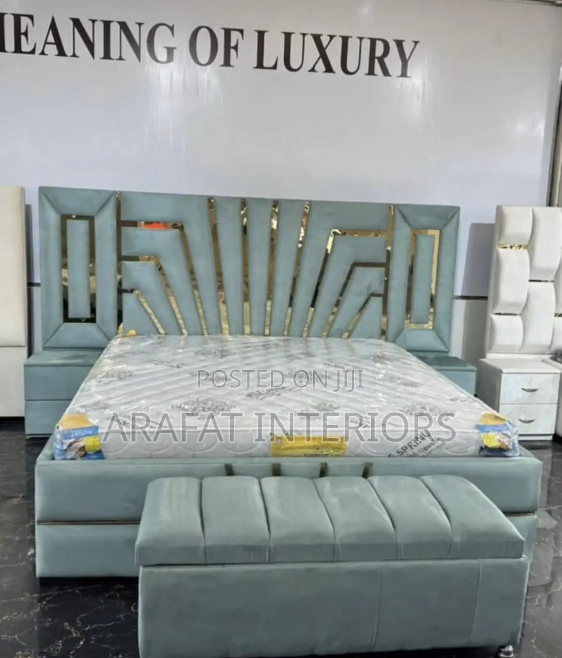 Ultimate Luxury Sage Green Velvet Bed Set