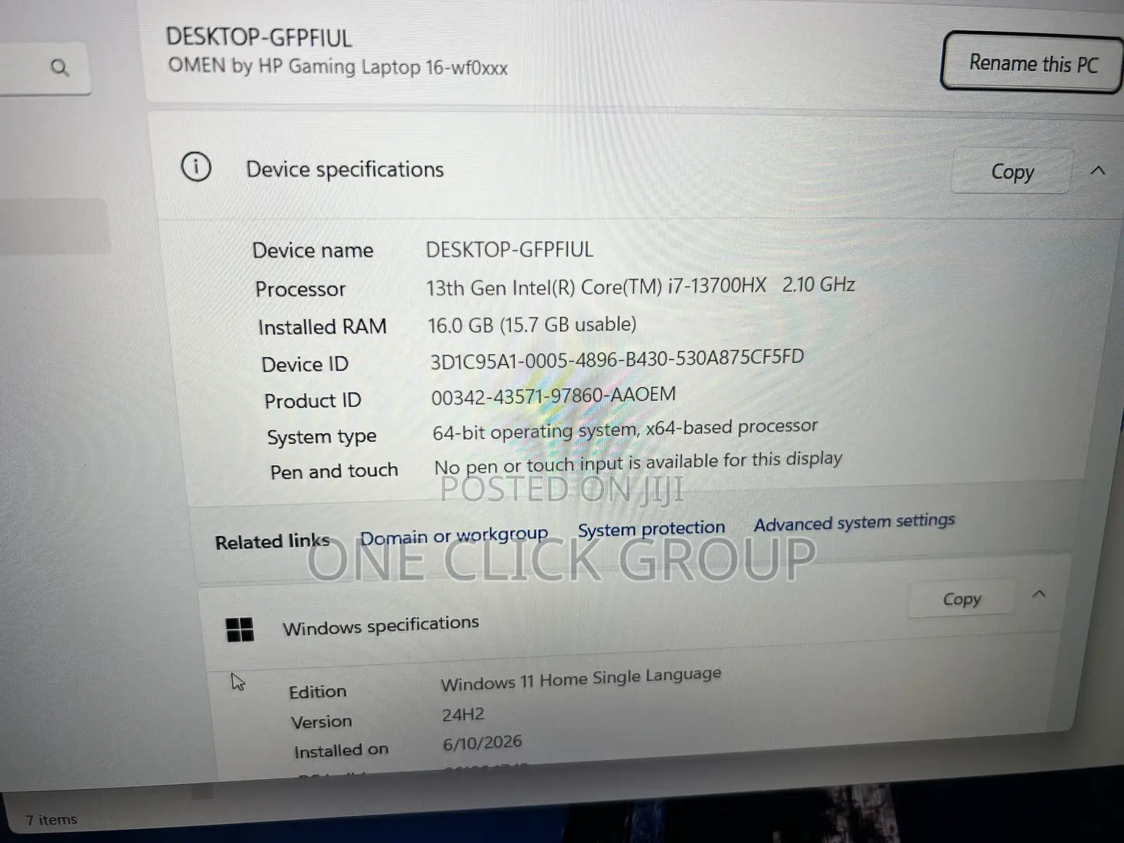 New Laptop HP Omen 16 16GB Intel Core i7 SSHD (Hybrid) 512GB
