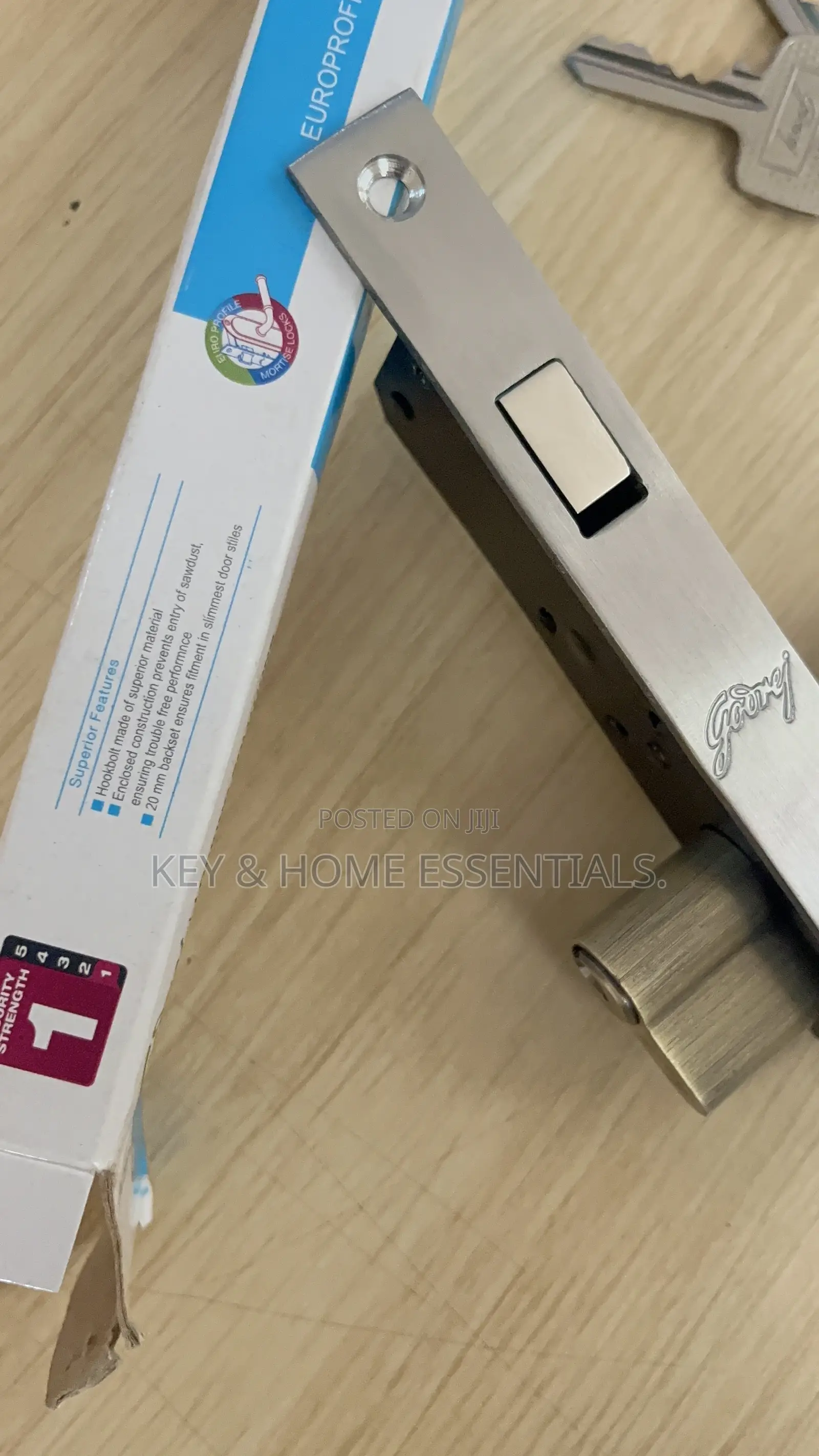 Premium Godrej Sliding Door Hook Lock Set