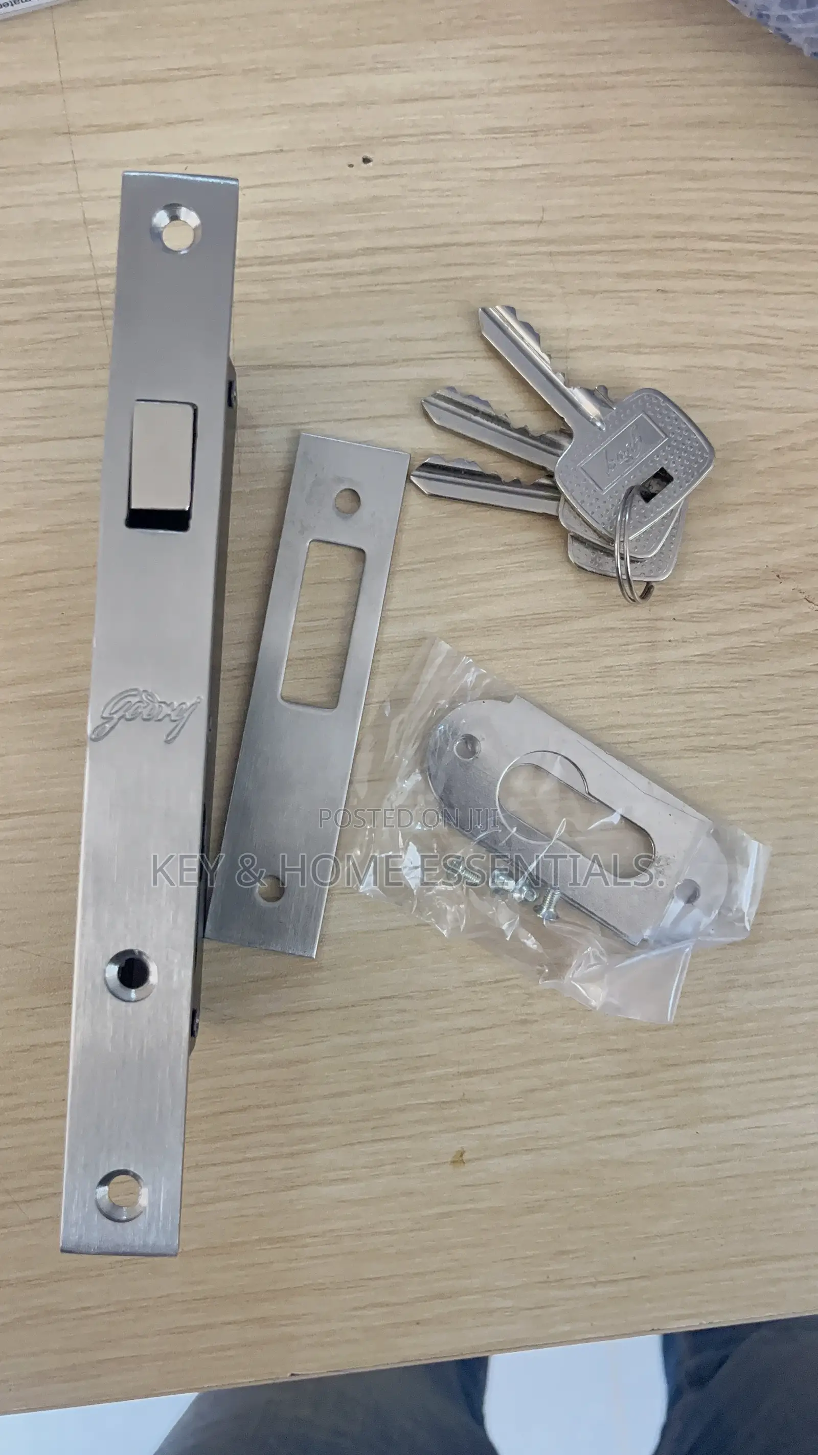 Premium Godrej Sliding Door Hook Lock Set