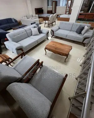 Beautiful Light Grey Living Room Set 