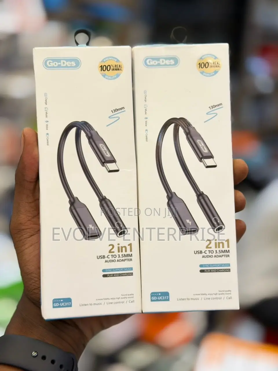 Go Des Gd-uc317 2in1 Usb C To 3.5mm Audio Adapter
