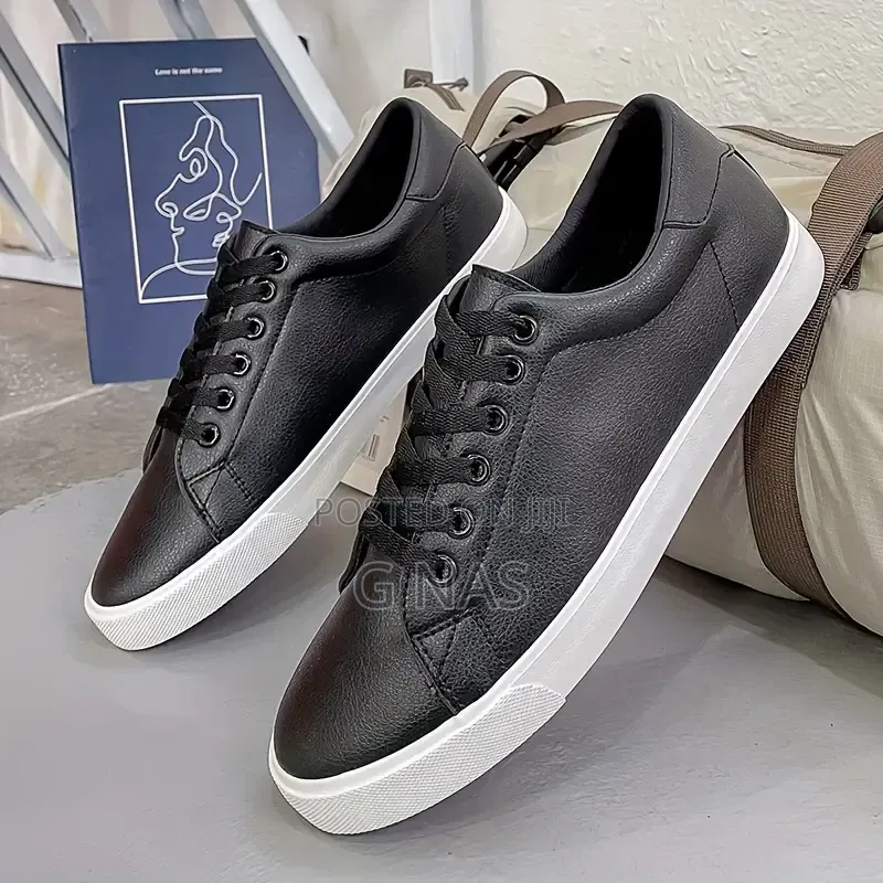 Leather Black Sneakers