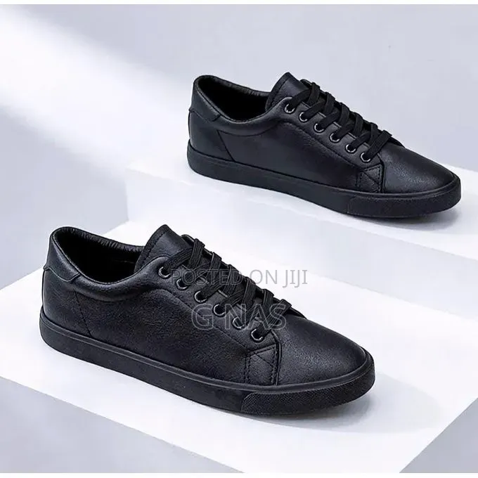 Leather Black Sneakers