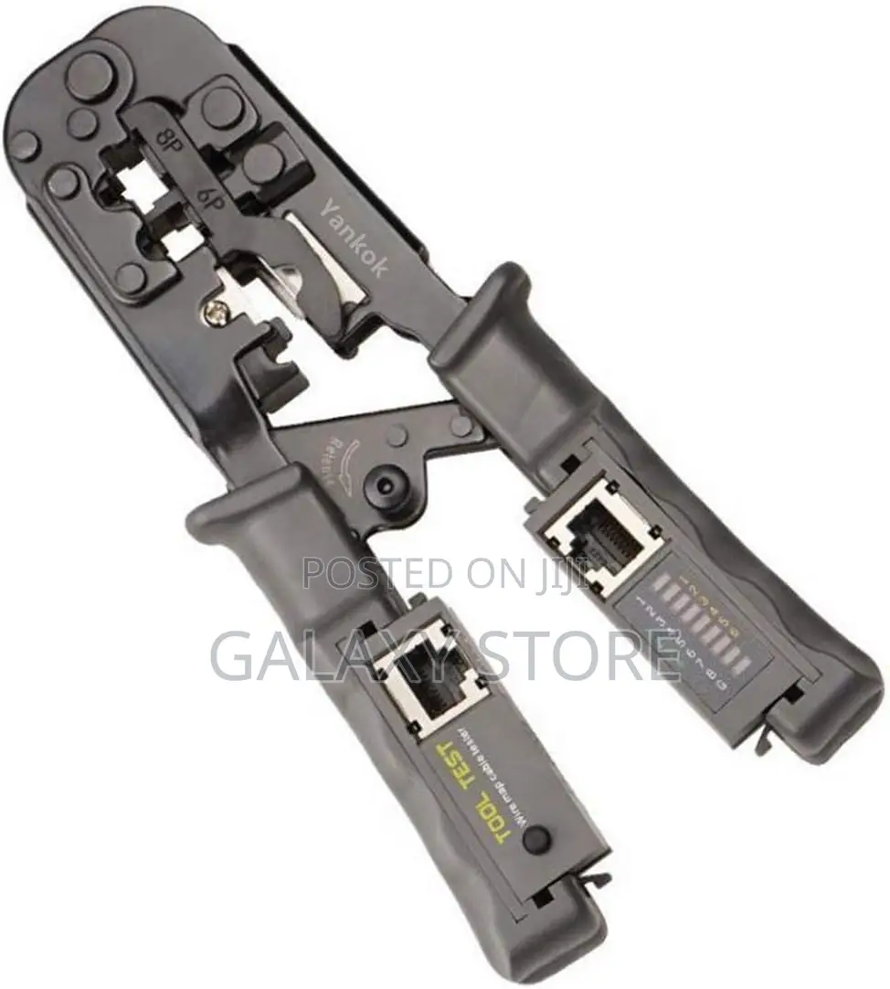 Ratcheting Modular Crimper With Network Cable Tester Cable Stripper