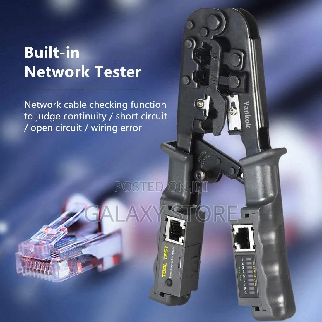 Ratcheting Modular Crimper With Network Cable Tester Cable Stripper