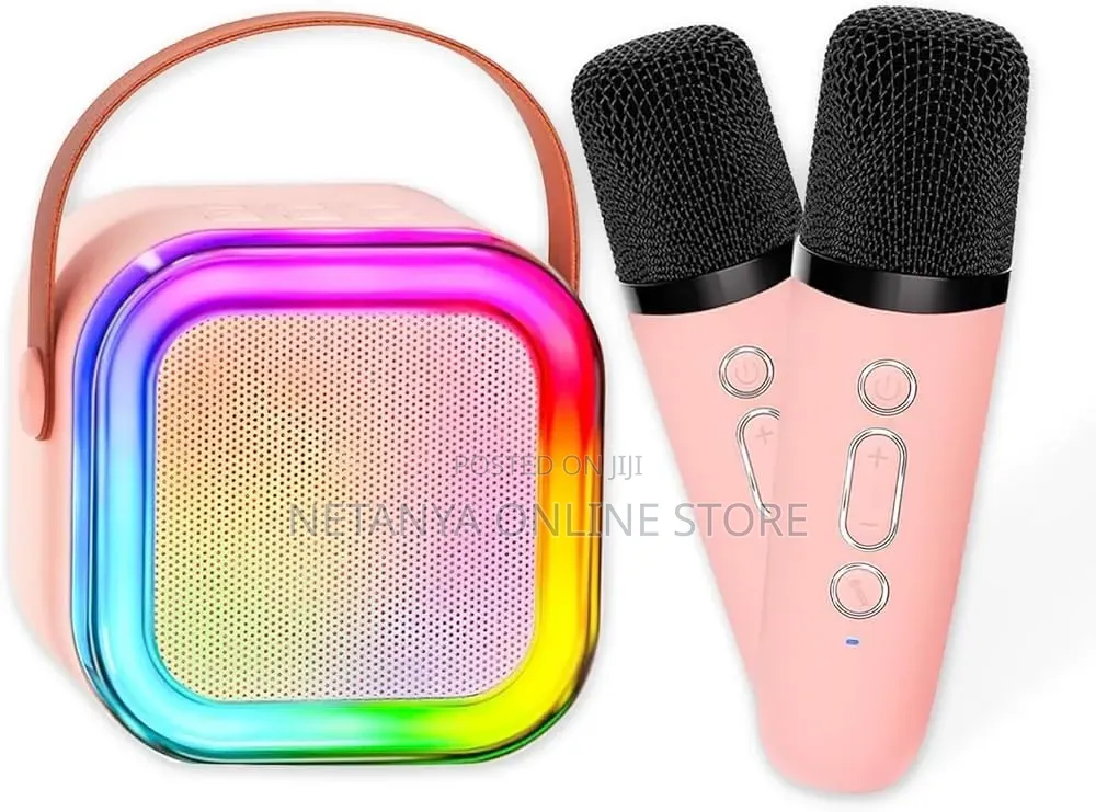 Mini Karaoke Speaker With 2 Microphones