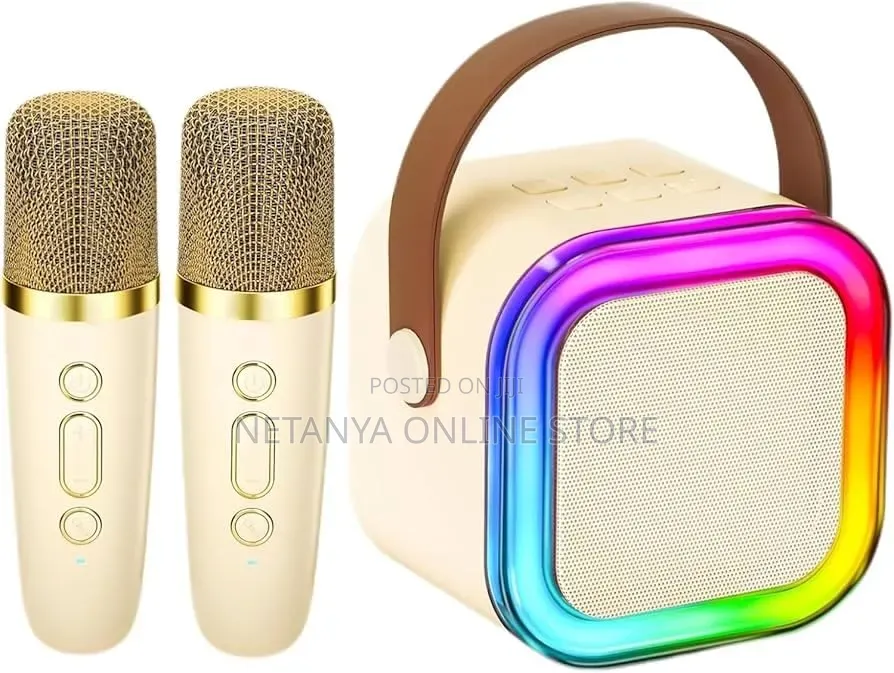 Mini Karaoke Speaker With 2 Microphones