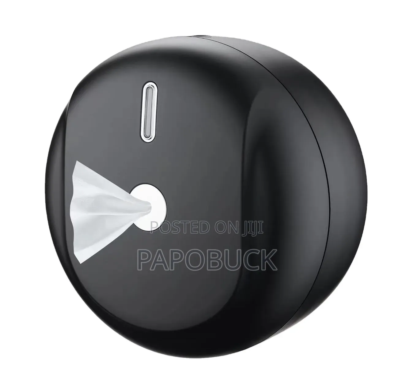 Wall-Mounted Plastic Paper Dispenser Likely for Commercial Use